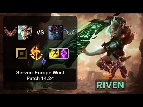 Riven Top vs Maokai - EUW GrandMaster - Patch 14.24
