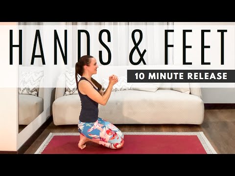 10 min Beginner Yoga for HANDS and FEET - Pain and Tension Release for Extremities