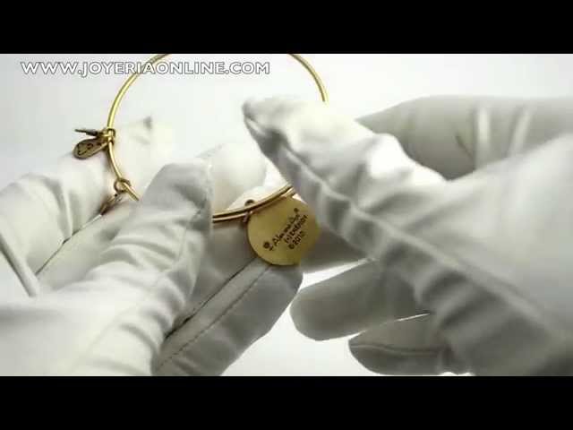 Vídeo relacionado con Alex and Ani Initial L III - Pulsera de Oro Brillante, Talla única