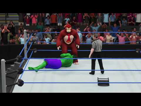Donkey Kong vs. The Hulk in a First Blood Match!