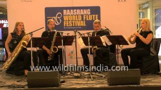 Riga Saxophone Quartet plays Irish music in India