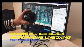 Snowball ICE Black Microphone unboxing. Youtube donation. Retrocengo channel update