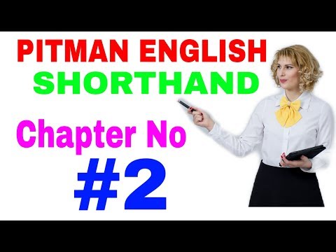 Shorthand Chapter  2  // (Steno) Pitman Shorthand Chapter No 2  // The vowels