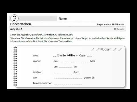 Hörverstehen A1 / ÖSD A1 Modellsatz Nr.6