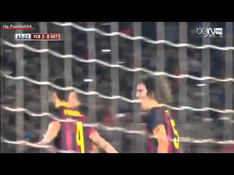 Cesc Fabregas Second Goal ~ Barcelona 2   0 Getafe ~ Copa Del Rey HD