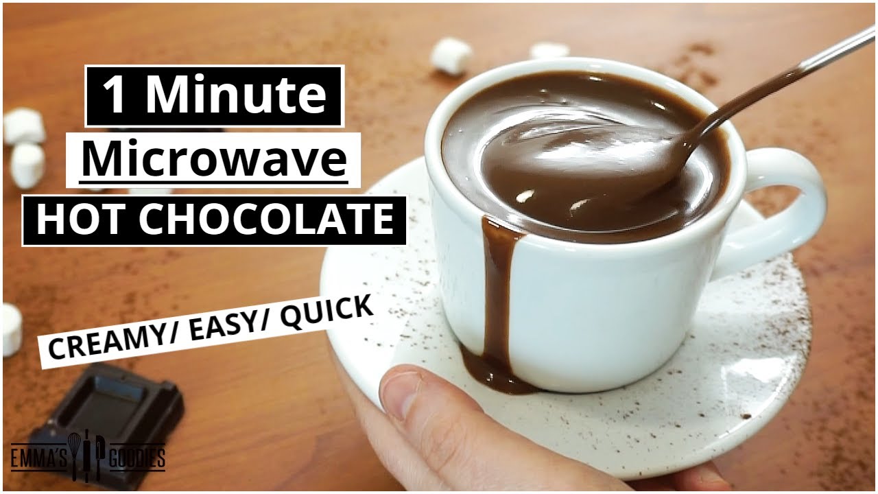 1 Minute Microwave HOT CHOCOLATE! Creamy / Easy / Amazing