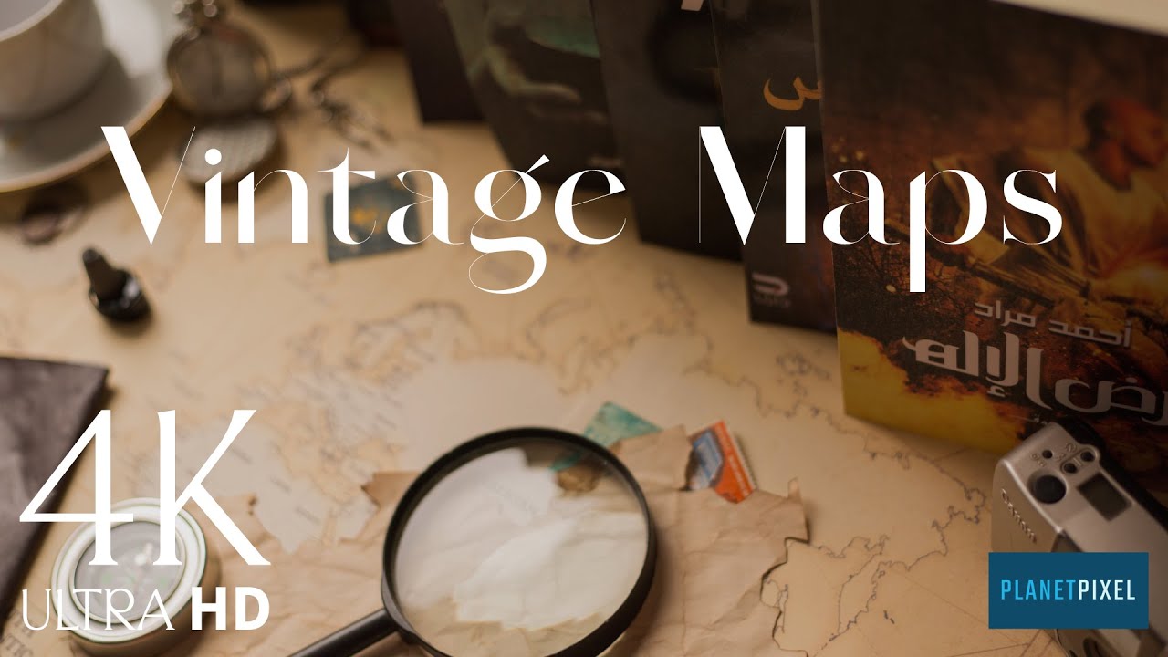 Old vintage paper map wide 4k, cinematic shots, premium stock video, without watermark