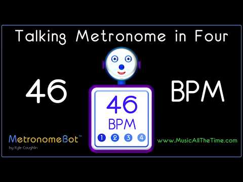 Talking metronome in 4/4 at 46 BPM MetronomeBot