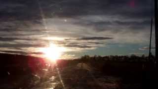 preview picture of video 'Driving Into Winter Setting Sun Towards Perth Perthshire Scotland'