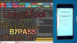 iPhone 6+ Hello Screen BYPASS iCloud 12.5.7 with UnlockTool