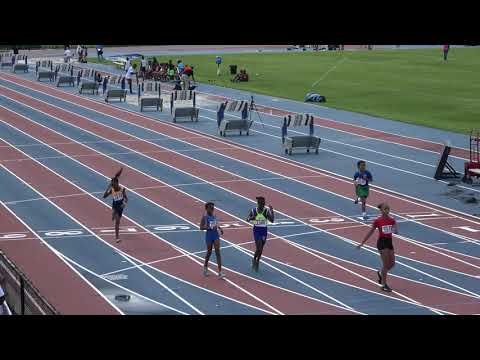 Girls 100m Dash 9-10 Year Old Heat 1 - 44th Annual Northwest Track and Field Classic 2019