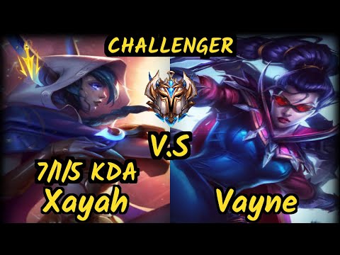 TL Doublelift (XAYAH) vs VAYNE - 7/1/5 KDA BOTTOM ADC CHALLENGER GAMEPLAY - NA