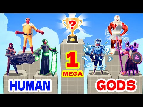 SUPER TOURNAMENT OF ALL GODS VS STRONGES HUMAN UNITS | TABS - Totally Accurate Battle Simulator