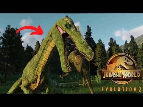 Suchomimus Grabs a Homalocephale Yeets It Into The Air Crushing It With Its Jaws #jwe2 #shorts