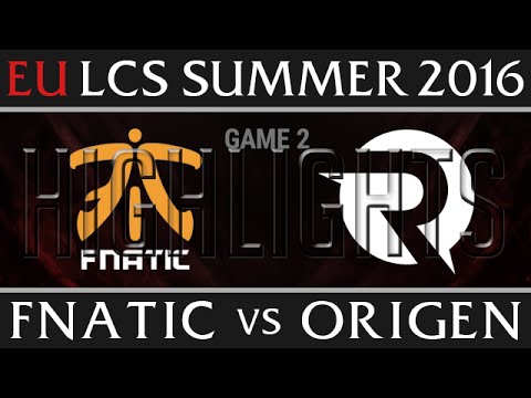 FNC vs OG Game 2 Highlights - EU LCS Week 4 Day 1 Summer 2016 - Fnatic vs Origen G2