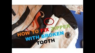 How to fix a zipper with a broken tooth
