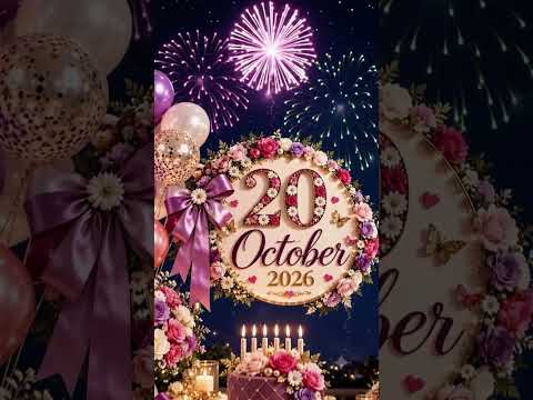 🎂🎆 Happy Birthday &ndash; 20 October 2026! 💖✨ birthday wishes #shorts