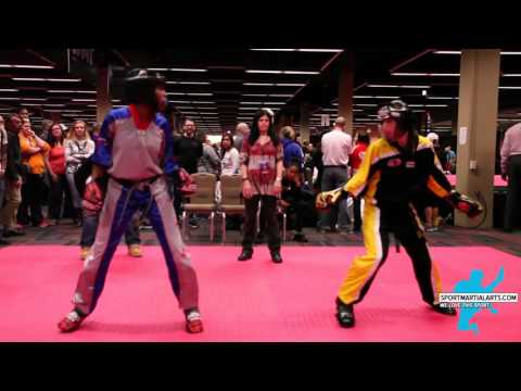 Morgan Plowden vs  Sarah Derrico Team Sparring Rd 1 - 2016 AKA Warrior Cup