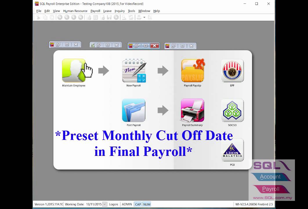 SQL Payroll_08How To Set Cut Off Date For Final Payroll