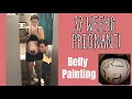 37 Weeks Pregnant Belly Painting Lesbian Pregnancy Lauren Michelle