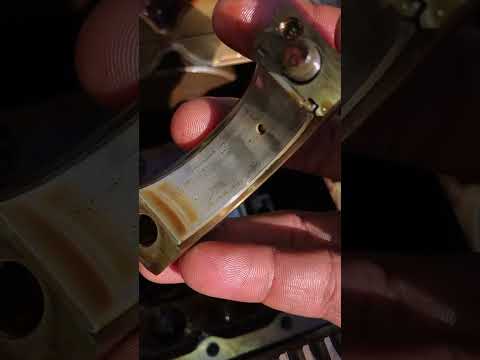 Connecting rod bearings and crank journal #mechanic #diy #engine #crankshaft