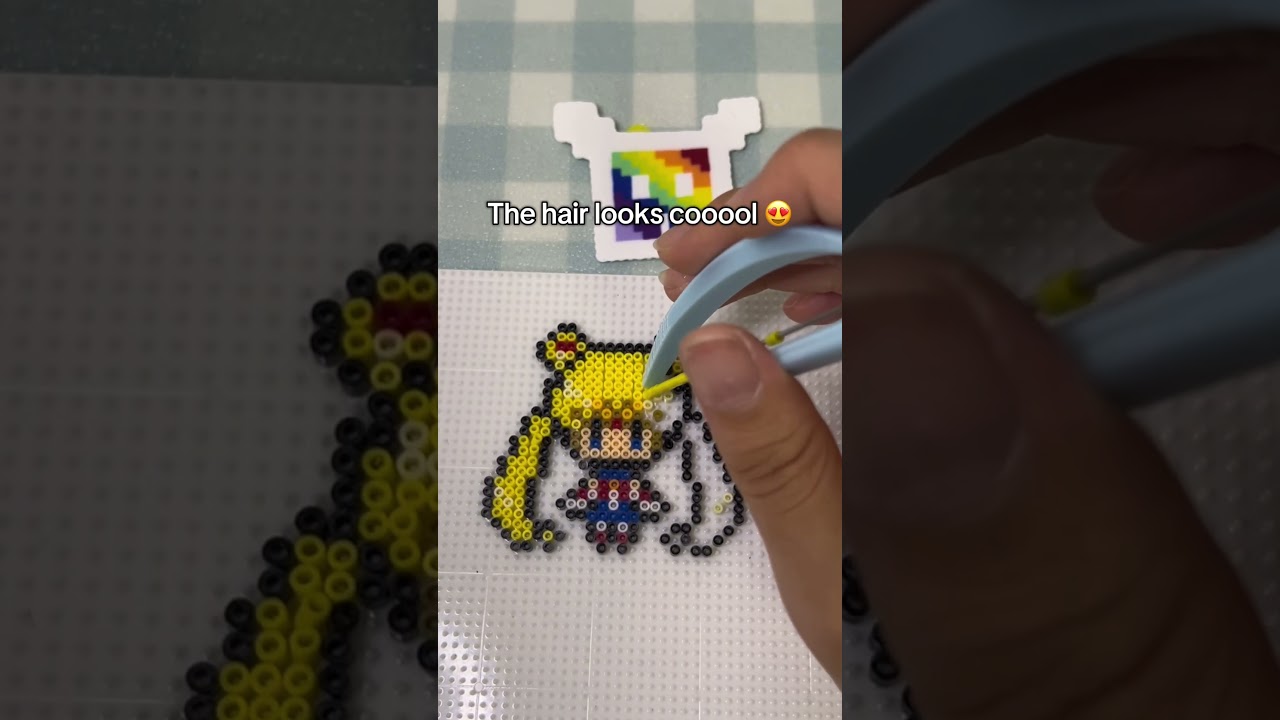 Sailor Moon Pixie Beads Pattern Idea | Mini Fuse Bead DIY Craft #fusebeads  #hamabeads #perlerbeads