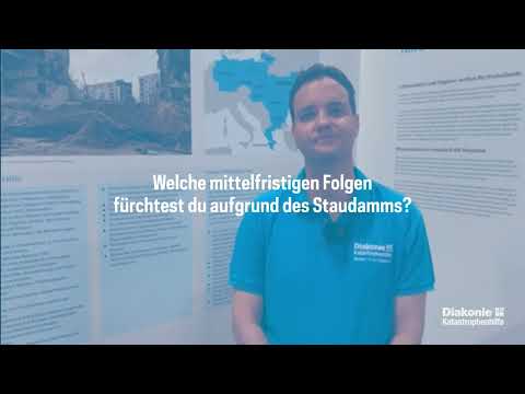 Nothilfe nach Dammbruch in der Ukraine