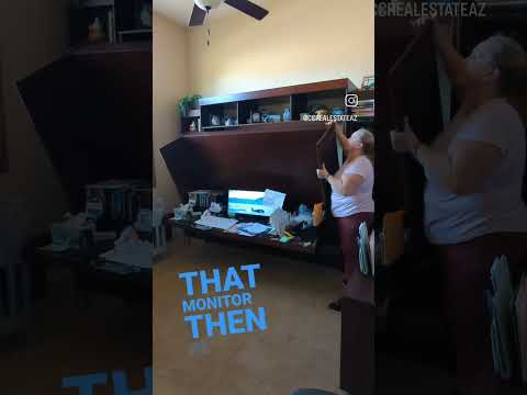 Office with Murphy bed conversion.  #housetour #office #guestroomtransformation #az