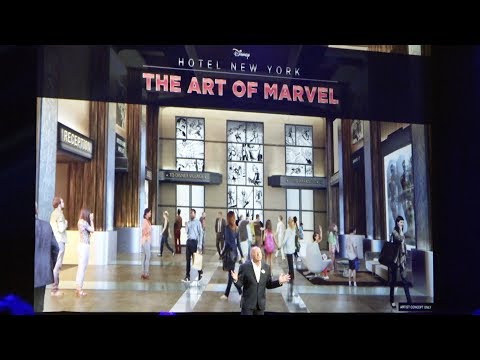 Video promocional del Hotel New York: The Art of Marvel en Disneyland París, mostrando la increíble fusión de arte y diseño inspirado en los cómics de Marvel.