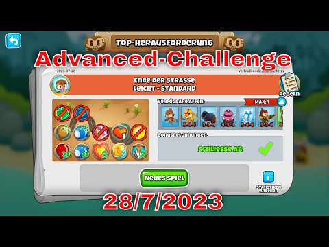 BTD 6 Top Herausforderung 28.07.2023 | bloonstd6 - Advanced Challenge  -  Secret frfr