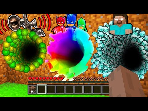 Minecraft : DO NOT CHOOSE THE WRONG TUNNEL ! (Sirenhead,PJ MASKS, HEROBRINE) (PS4/XboxOne/PE/MCPE)