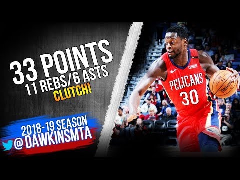 Julius Randle Full Highlights 2019 02 14 Thunder vs Pelicans   33 11 6 CLUTCH!  FreeDawkins
