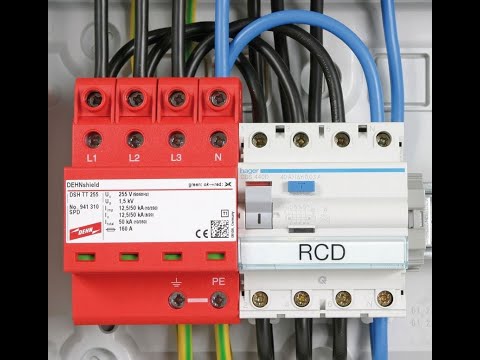 Überspannungsschutz Anschließen. wie man Überspannungsschutz-Ableiter anschließt. Elektriker