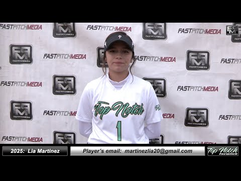 2025 Lia Martinez Athletic Shortstop Softball Skills Video - Top Notch Softball