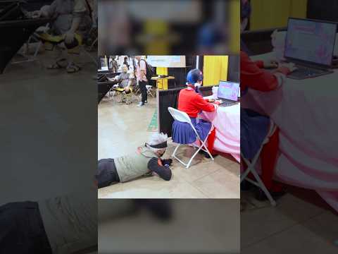 Kakashi meets Mita... and the chair 🪑 #kakashi #miside #cosplay