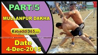 (1) Mullanpur Dakha (Ludhiana) Kabaddi Tournament 4 Dec 2015