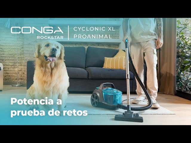 Aspiradora Trineo Cecotec Conga Rockstar Cyclonic XL ProAnimal 900 W Filtro HEPA Tierhaar-Aufsatz video