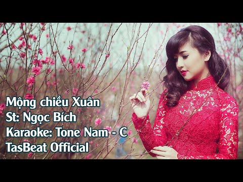 Karaoke Mộng Chiều Xuân - Tone Nam | TAS BEAT