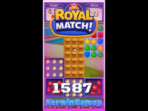 Royal Match Level 1587 - No Boosters Gameplay