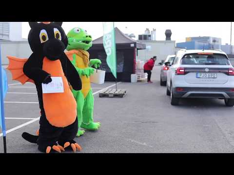 Grahns Konfektyr AB, Drive-in hämtning av godis 2020-04-04.