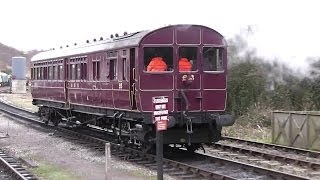 preview picture of video 'Churnet Valley Railway Winter Gala - Steam Rail Motor No R93 - 23/02/14'