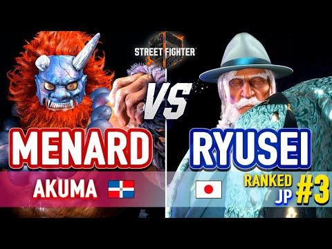 SF6 🔥 MenaRD (Akuma) vs Ryusei (#3 Ranked JP) 🔥 SF6 High Level Gameplay