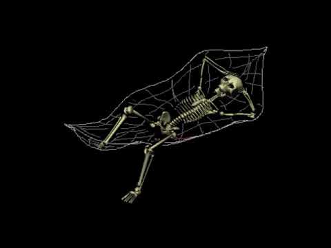 Esqueleto loquendo en el espacio