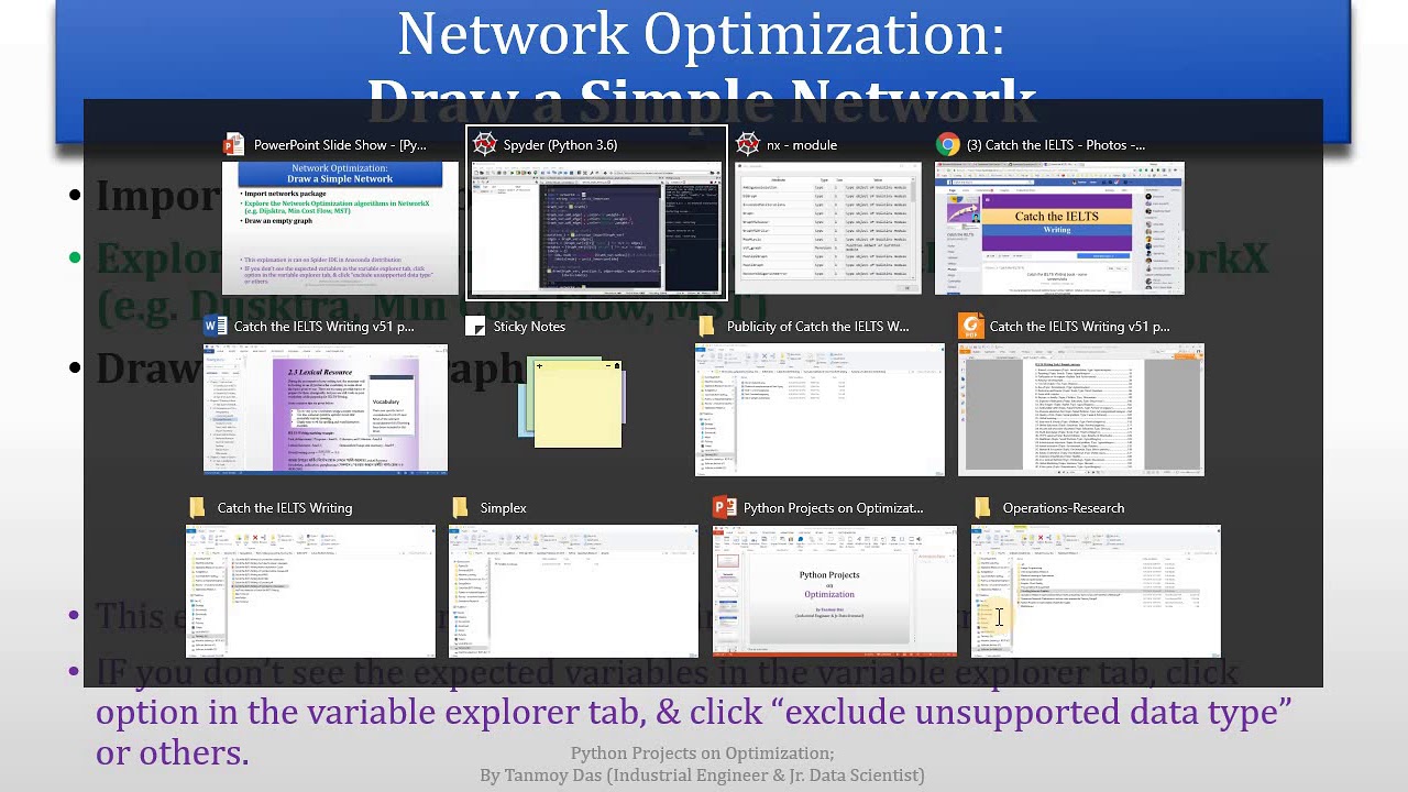 Python Project on Optimization - Network Optimization - Drawing Simple Network Diagram