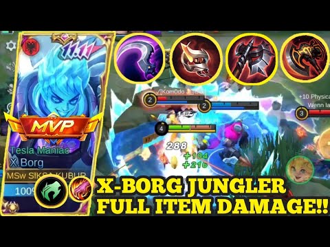 X-BORG JUNGLER 13 KiLL's BROKEN DAMAGE‼️| BEST BUILD X-BORG 2023 | GAMEPLAY X-BORG 2023