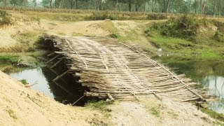 Bamboo Bridge near Manas, Assam
