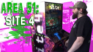 Playing the Dedicated AREA 51: SITE 4 Arcade  - Happ 45 Lightguns