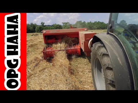 Hay bailing | New Deutz Fahr tractor at work | Deutz specialized tractor