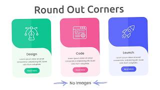 Creative CSS Round Out Corners Cards | Html CSS Card