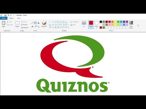 How to draw the Quiznos logo using MS Paint | How to draw on your computer